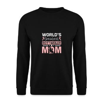 Fête des mères La plus grande maman rottweiler du monde - Sweat-shirt Unisexe - noir - Devant - Alina (178cm) & Michal (187cm)