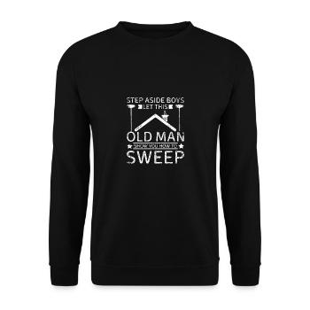 Ramoneur de vieil homme vous montrer comment ramoner - Sweat-shirt Unisexe - noir - Devant - Alina (178cm) & Michal (187cm)