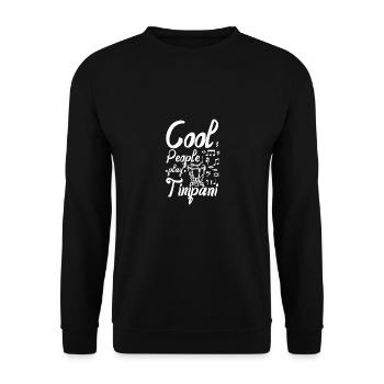 Cool people play Timpani - Unisex Sweatshirt - black - Front - Alina (178cm) & Michal (187cm)