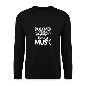 Dulcimer is the bacon of music - Unisex Sweatshirt - black - Front - Alina (178cm) & Michal (187cm)
