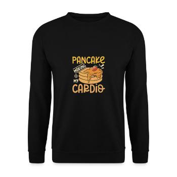 La fabrication de crêpes est mon cardio - Sweat-shirt Unisexe - noir - Devant - Alina (178cm) & Michal (187cm)