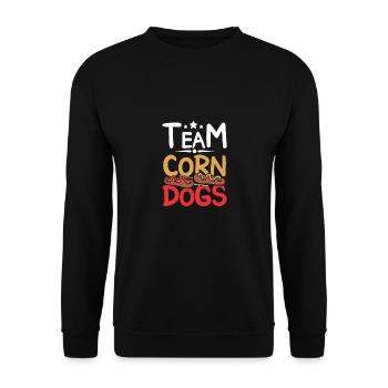 Équipe Corn Dogs - Sweat-shirt Unisexe - noir - Devant - Alina (178cm) & Michal (187cm)
