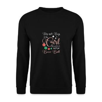 Laissez cette fille vous montrer comment jouer à la pétanque - Sweat-shirt Unisexe - noir - Devant - Alina (178cm) & Michal (187cm)