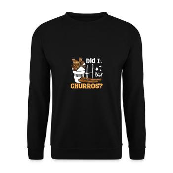 Ai-je entendu des churros - Sweat-shirt Unisexe - noir - Devant - Alina (178cm) & Michal (187cm)