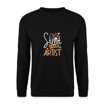 Street food artist Churros maker - Unisex Sweatshirt - black - Front - Alina (178cm) & Michal (187cm)