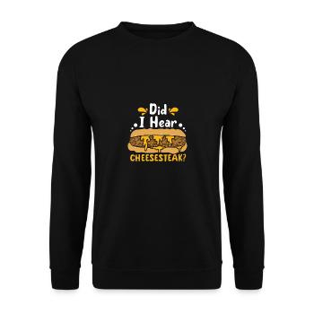 Ai-je entendu cheesesteak ? - Sweat-shirt Unisexe - noir - Devant - Alina (178cm) & Michal (187cm)
