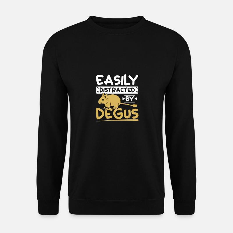 Easily distracted by degus - Unisex Pullover - Schwarz