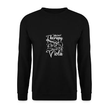 I don't need therapy I have my viola - Unisex Sweatshirt - black - Front - Alina (178cm) & Michal (187cm)