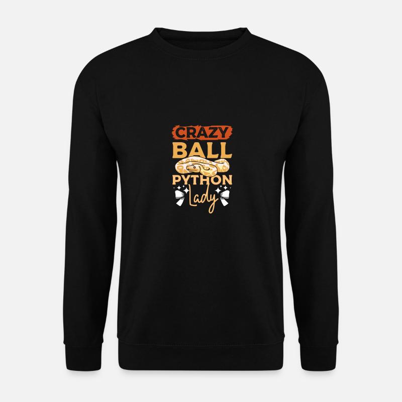 Crazy Ball python lady - Unisex Pullover - Schwarz