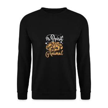 My spirit animal Ball python - Unisex Sweatshirt - black - Front - Alina (178cm) & Michal (187cm)