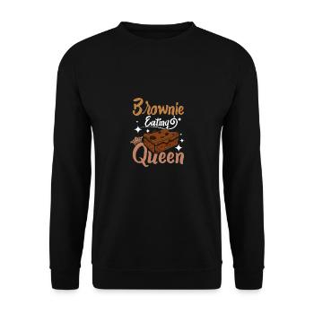Brownie eating Queen - Unisex Sweatshirt - black - Front - Alina (178cm) & Michal (187cm)