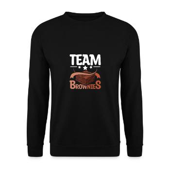 Team Brownies - Unisex Sweatshirt - black - Front - Alina (178cm) & Michal (187cm)