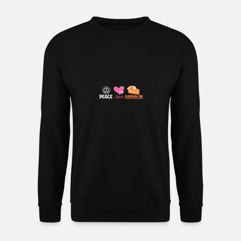 Peace love Pumpkin pie - Unisex Pullover - Schwarz