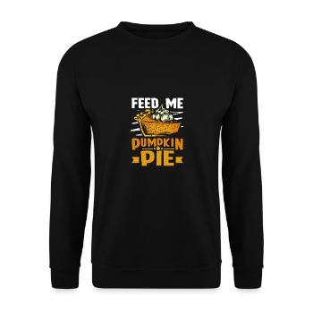 Feed me Pumpkin pie - Unisex Sweatshirt - black - Front - Alina (178cm) & Michal (187cm)