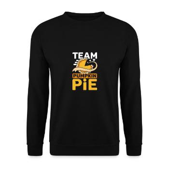 Team Pumpkin pie - Unisex Sweatshirt - black - Front - Alina (178cm) & Michal (187cm)