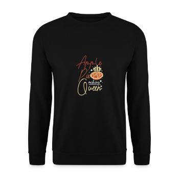 Apple pie making queen - Unisex Pullover - Schwarz - Vorne - Alina (178cm) & Michal (187cm)
