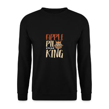 Apple pie making king - Unisex Pullover - Schwarz - Vorne - Alina (178cm) & Michal (187cm)
