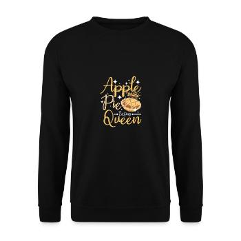 Apple pie eating queen - Unisex Pullover - Schwarz - Vorne - Alina (178cm) & Michal (187cm)