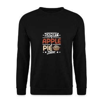 Expert Apple pie maker - Unisex Sweatshirt - black - Front - Alina (178cm) & Michal (187cm)