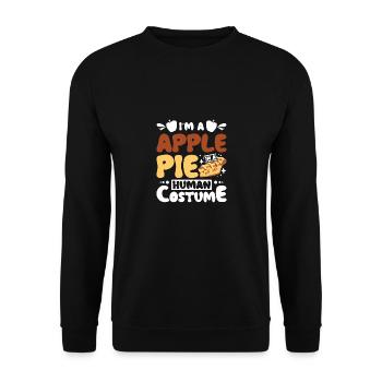 Je suis une tarte aux pommes dans un costume humain - Sweat-shirt Unisexe - noir - Devant - Alina (178cm) & Michal (187cm)