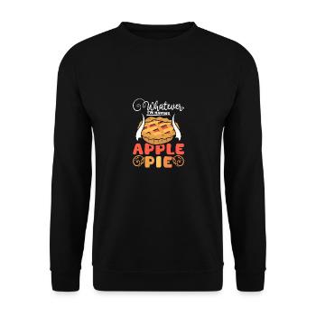 Whatever I'm having apple pie - Unisex Pullover - Schwarz - Vorne - Alina (178cm) & Michal (187cm)