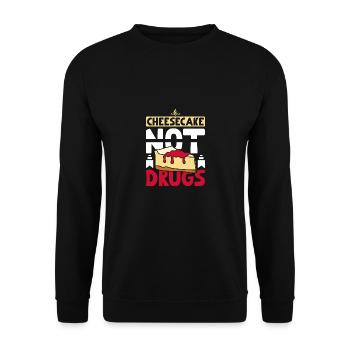 Le cheesecake, pas la drogue - Sweat-shirt Unisexe - noir - Devant - Alina (178cm) & Michal (187cm)