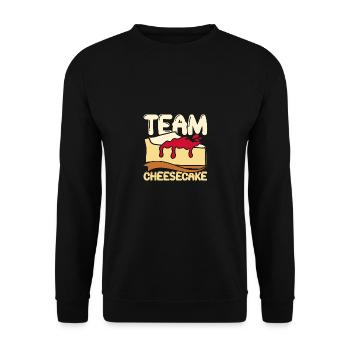 Team cheesecake - Unisex Sweatshirt - black - Front - Alina (178cm) & Michal (187cm)