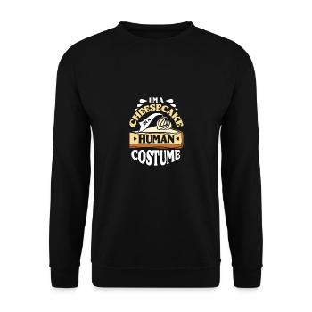 I'm a cheesecake in a human costume - Unisex Sweatshirt - black - Front - Alina (178cm) & Michal (187cm)