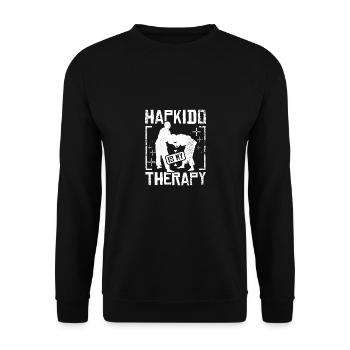 L’Hapkido est ma thérapie - Sweat-shirt Unisexe - noir - Devant - Alina (178cm) & Michal (187cm)