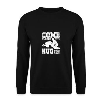 Approche-toi et je te serrerai le cou Hapkido - Sweat-shirt Unisexe - noir - Devant - Alina (178cm) & Michal (187cm)