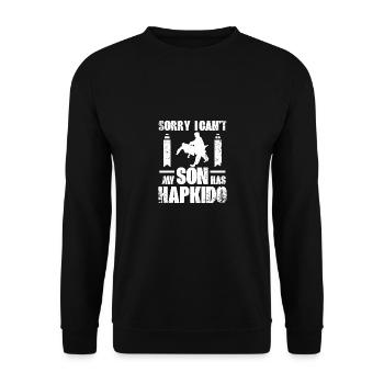 Désolé je ne peux pas, mon fils a Hapkido - Sweat-shirt Unisexe - noir - Devant - Alina (178cm) & Michal (187cm)