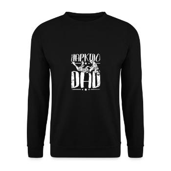 Fête des pères Hapkido papa - Sweat-shirt Unisexe - noir - Devant - Alina (178cm) & Michal (187cm)