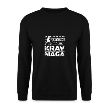 There is no crying in Krav maga - Unisex Sweatshirt - black - Front - Alina (178cm) & Michal (187cm)