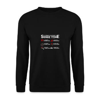 Things I do in my spare time training wing chun - Unisex Sweatshirt - black - Front - Alina (178cm) & Michal (187cm)