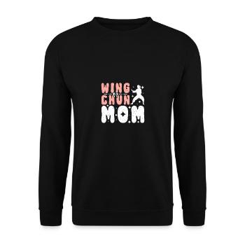 Fête des mères Wing chun Mama Mom - Sweat-shirt Unisexe - noir - Devant - Alina (178cm) & Michal (187cm)