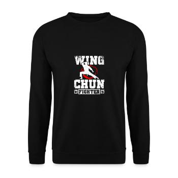 Wing chun Fighter - Unisex Sweatshirt - black - Front - Alina (178cm) & Michal (187cm)