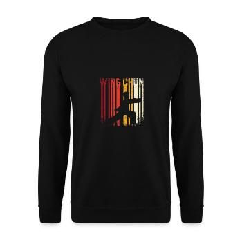 Rétro Vintage Wing chun - Sweat-shirt Unisexe - noir - Devant - Alina (178cm) & Michal (187cm)