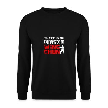 There is no crying in Wing chun - Unisex Sweatshirt - black - Front - Alina (178cm) & Michal (187cm)