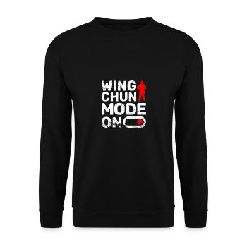 Mode Wing chun activé - Sweat-shirt Unisexe - noir - Devant - Alina (178cm) & Michal (187cm)