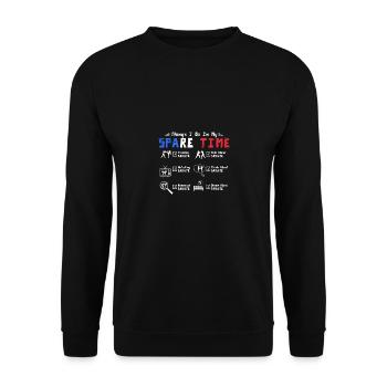 Things I do in my spare time training Savate - Unisex Sweatshirt - black - Front - Alina (178cm) & Michal (187cm)