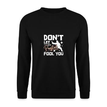 Tai chi girl don't let the ponytail fool you - Unisex Sweatshirt - black - Front - Alina (178cm) & Michal (187cm)