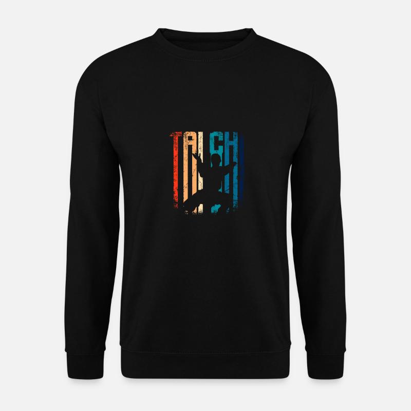 Retro Vintage Tai chi - Unisex Pullover - Schwarz
