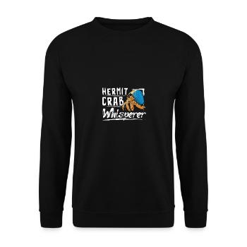 hermit crab whisperer - Unisex Pullover - Schwarz - Vorne - Alina (178cm) & Michal (187cm)