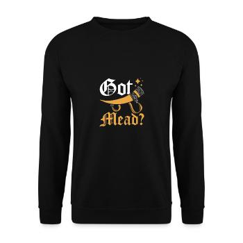 Renaissance fair Got mead? - Unisex Sweatshirt - black - Front - Alina (178cm) & Michal (187cm)
