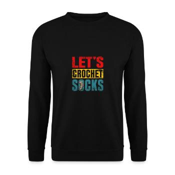 Let's crochet socks - Unisex Sweatshirt - black - Front - Alina (178cm) & Michal (187cm)