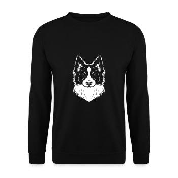 Border Collie - Unisex Sweatshirt - black - Front - Alina (178cm) & Michal (187cm)