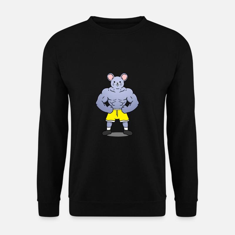 Muskulöse Maus - Unisex Pullover - Schwarz