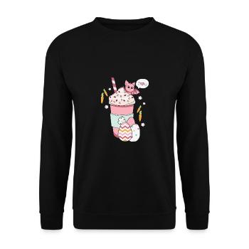 BOW Ostern Chibi Cup 02 - Unisex Pullover - Schwarz - Vorne - Alina (178cm) & Michal (187cm)