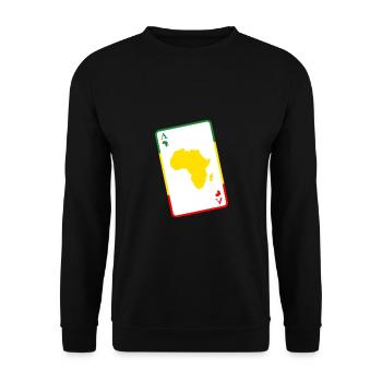 afrika love afrikanisch ASS afro party safari - Unisex Pullover - Schwarz - Vorne - Alina (178cm) & Michal (187cm)