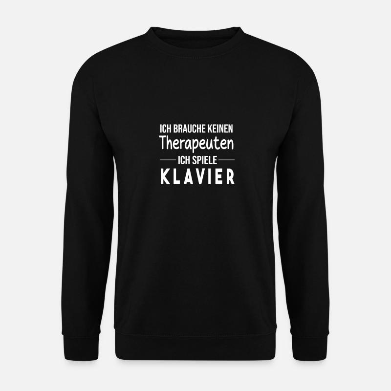 Klavier - Therapeut - Unisex Pullover - Schwarz